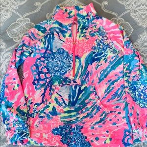 Girls Lilly Pulitzer quarter zip jacket XL 12-14